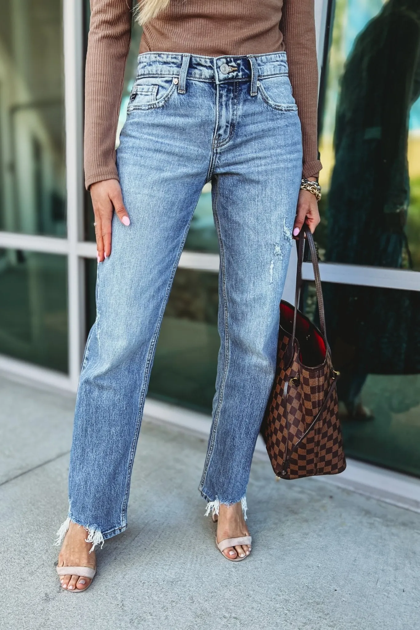 KANCAN Brooklyn Mid Rise Straight Leg Jeans