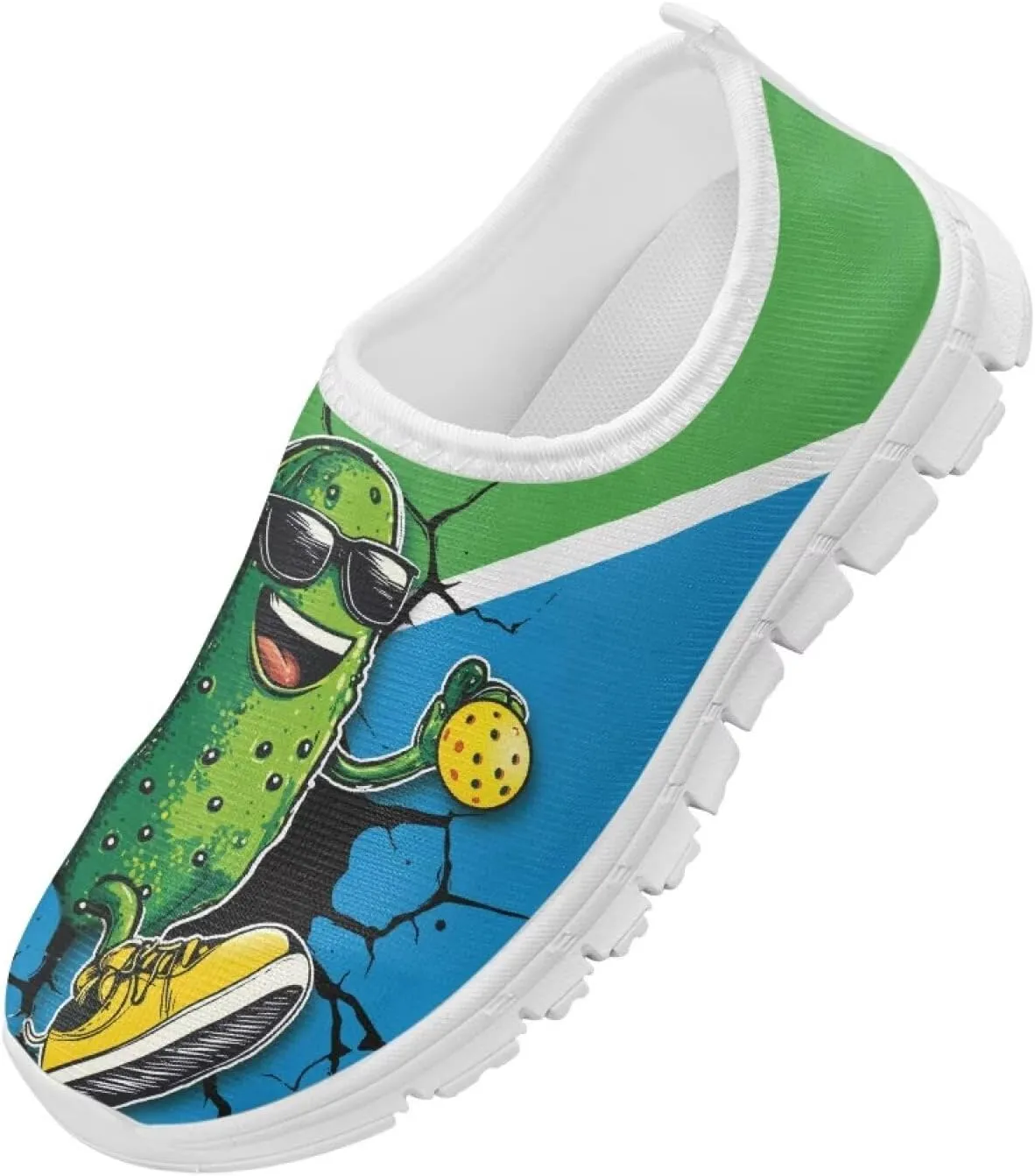 Kids Slip-On Athletic Shoes Breathable Mesh Running Sneakers for Boy Girl Comfort Anti-Skid Shoe for School & Outdoor Activities Size 11-15 White Sole