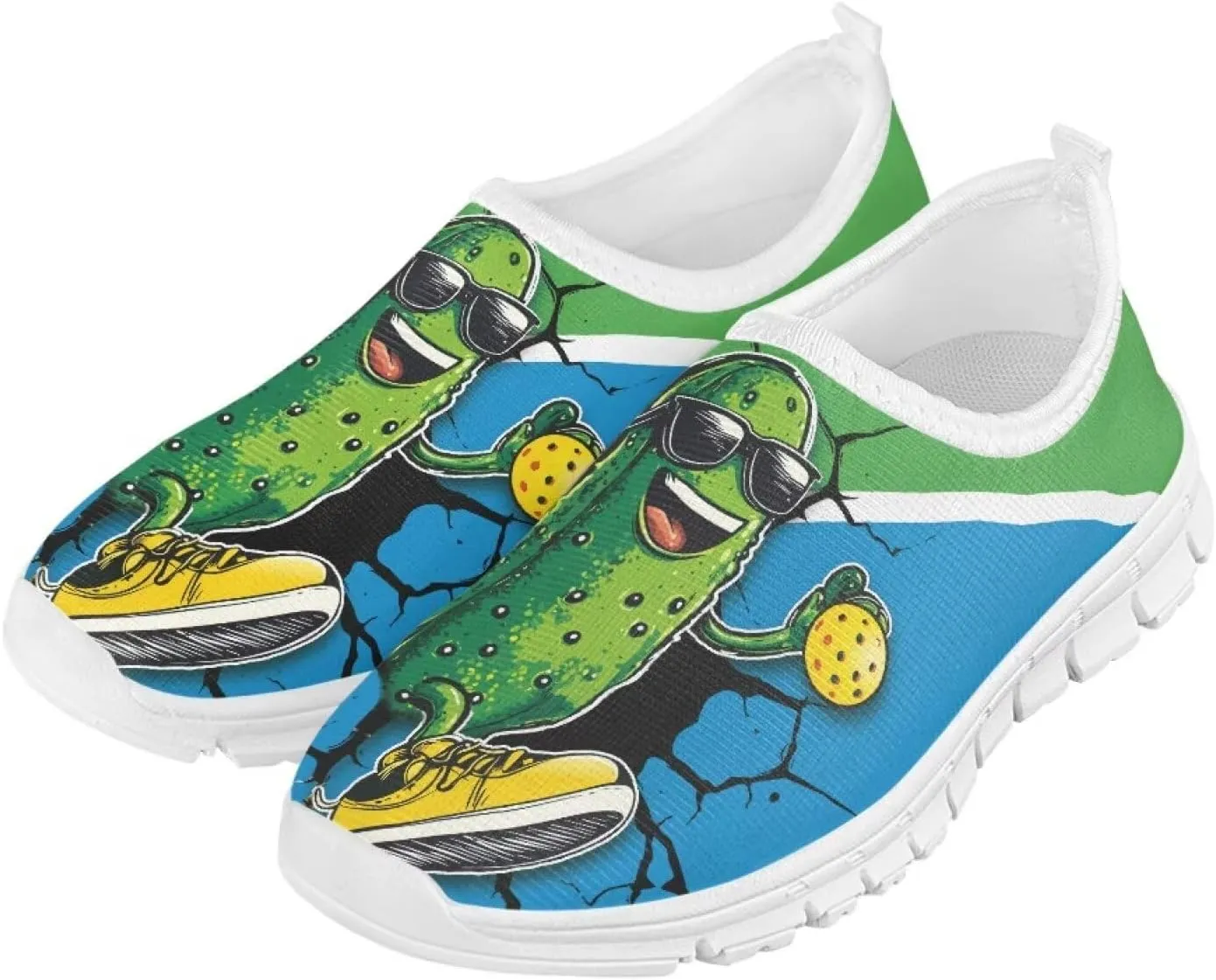Kids Slip-On Athletic Shoes Breathable Mesh Running Sneakers for Boy Girl Comfort Anti-Skid Shoe for School & Outdoor Activities Size 11-15 White Sole