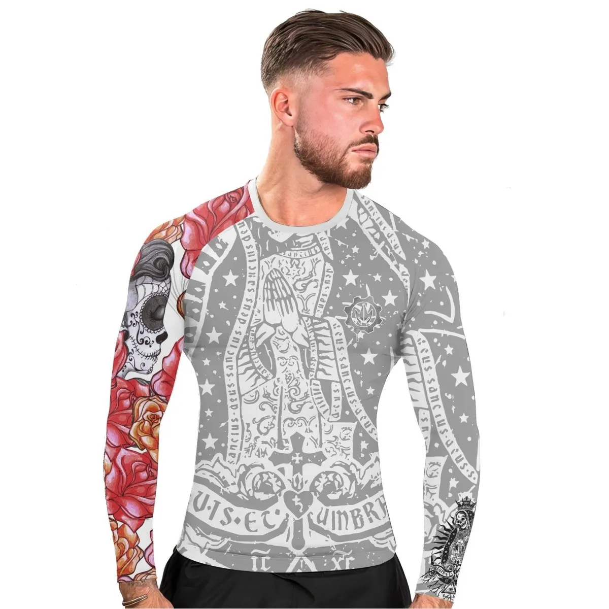 La Santa Muerte Men's Long Sleeve Rash Guard