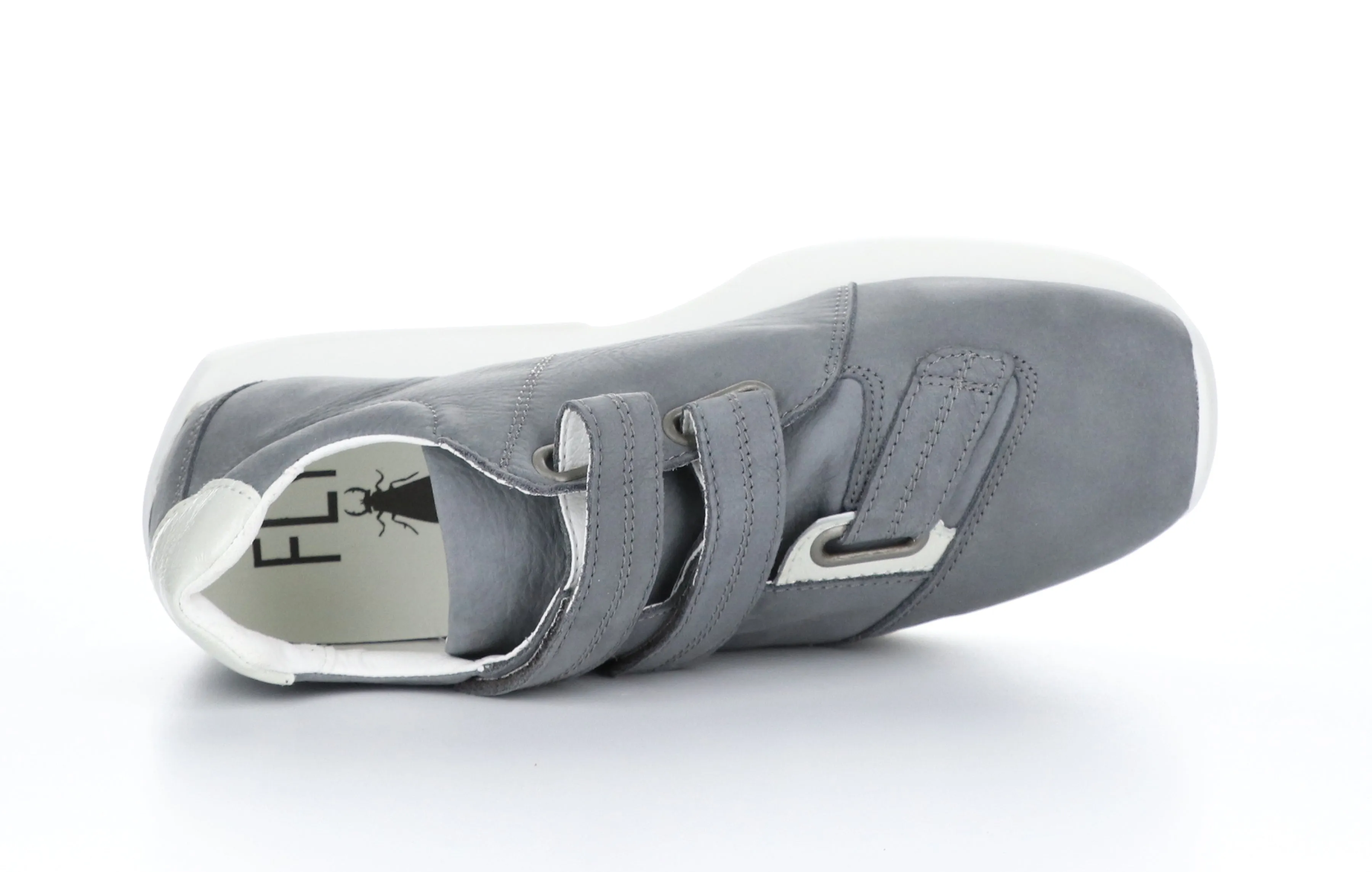 LECK732FLY Long Blue Grey/Off White Velcro Trainers