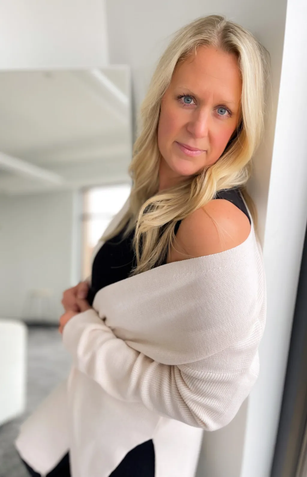 Lia Open Front Knit Cardigan-Curvy