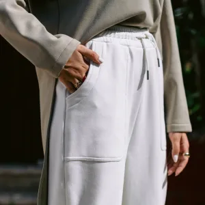 Lined milton white sweatpants