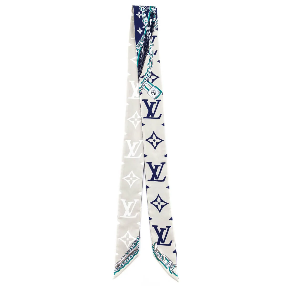 Louis Vuitton Blue Monogram Bandeau Scarf