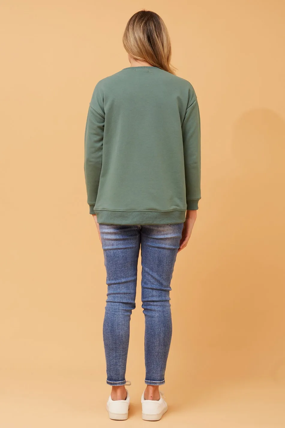 LOVELY EMBROIDERY GRAPHIC JUMPER
