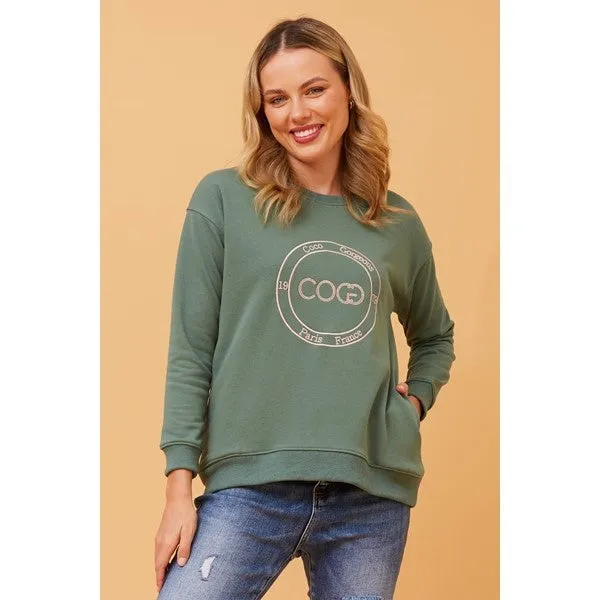 LOVELY EMBROIDERY GRAPHIC JUMPER