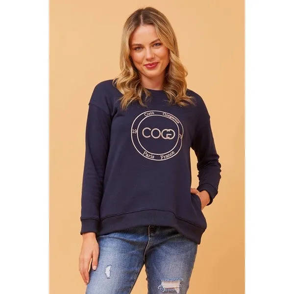 LOVELY EMBROIDERY GRAPHIC JUMPER