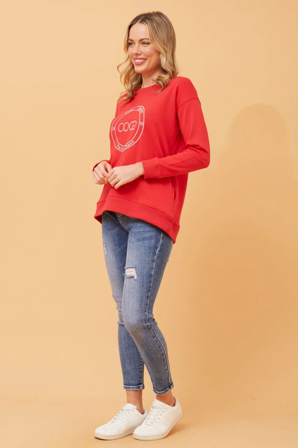 LOVELY EMBROIDERY GRAPHIC JUMPER