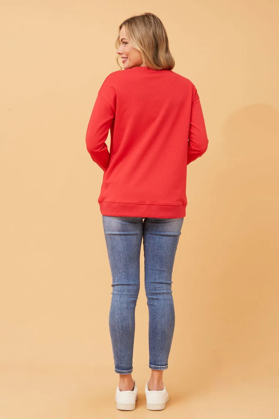 LOVELY EMBROIDERY GRAPHIC JUMPER