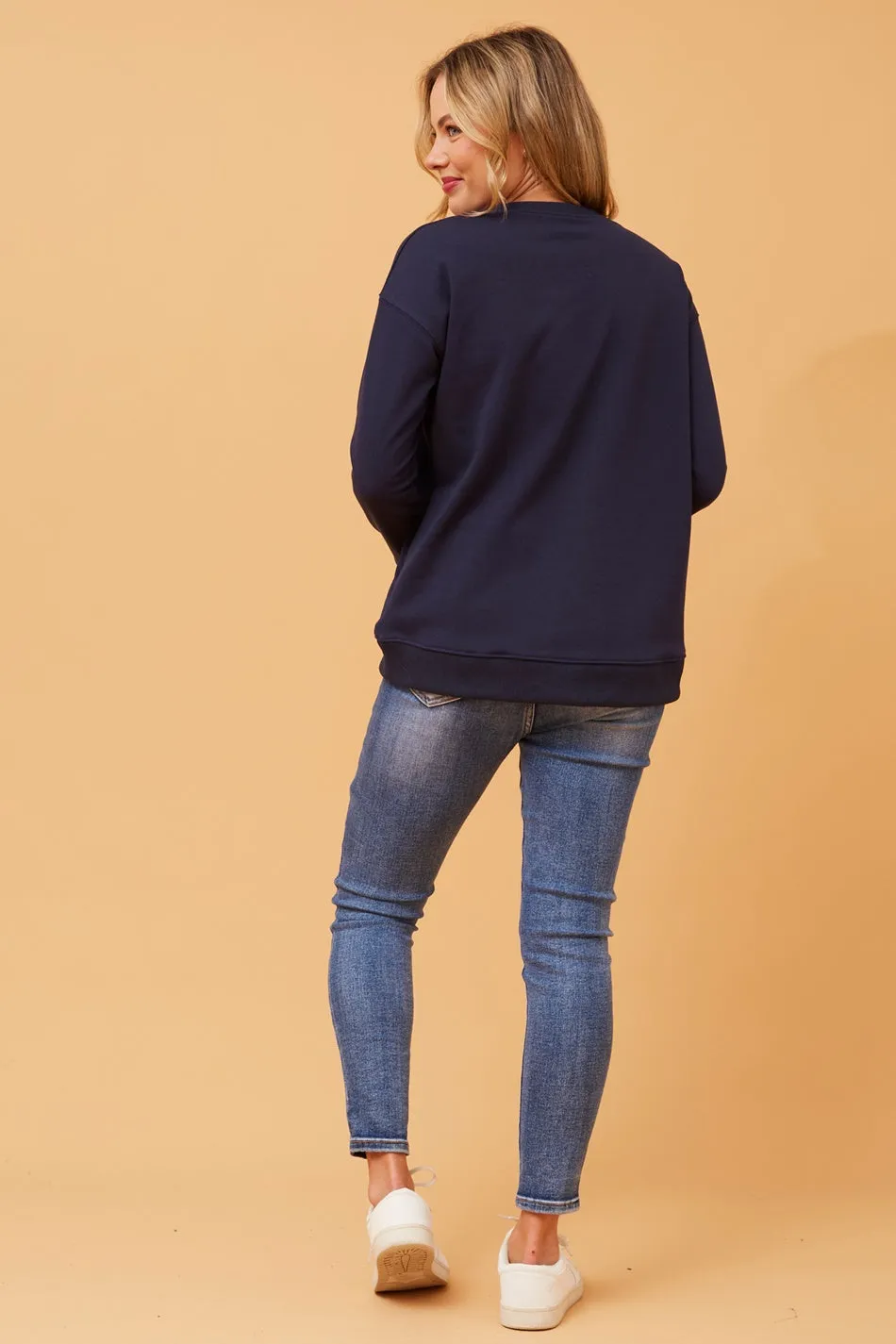 LOVELY EMBROIDERY GRAPHIC JUMPER