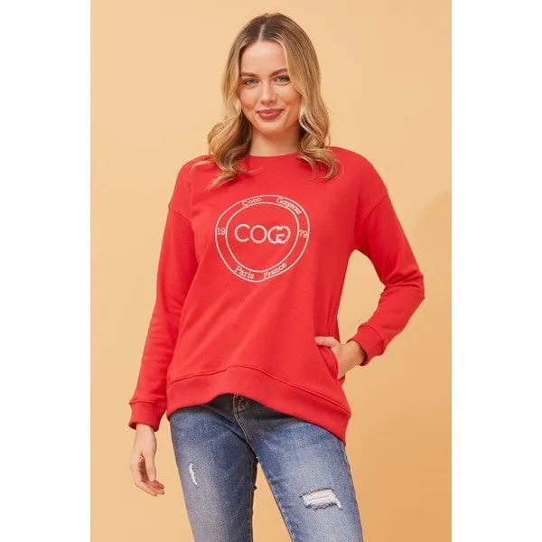 LOVELY EMBROIDERY GRAPHIC JUMPER
