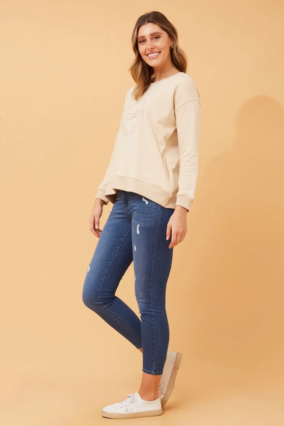 LOVELY EMBROIDERY GRAPHIC JUMPER