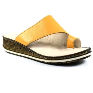 Lunar Women's JLD050 Shore Leather Sandals Mustard Yellow