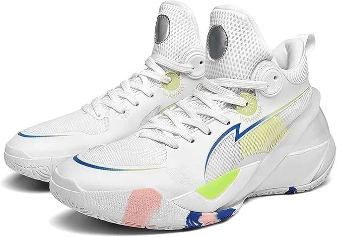 Men's Basketball Shoes Mesh Breathable Wear-Resistant Shock-Absorbing Soft Soled Sports Training Boots