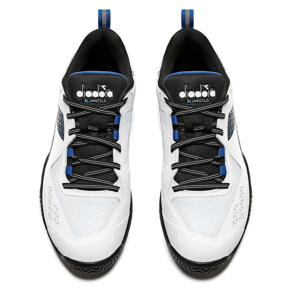 Men's Blushield Torneo 2 AG Tennis Shoes White and Deja Vu Blue