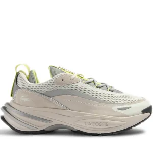 Men's Lacoste Audyssor Colourblock Textile Sneakers - Off White/ Light Grey