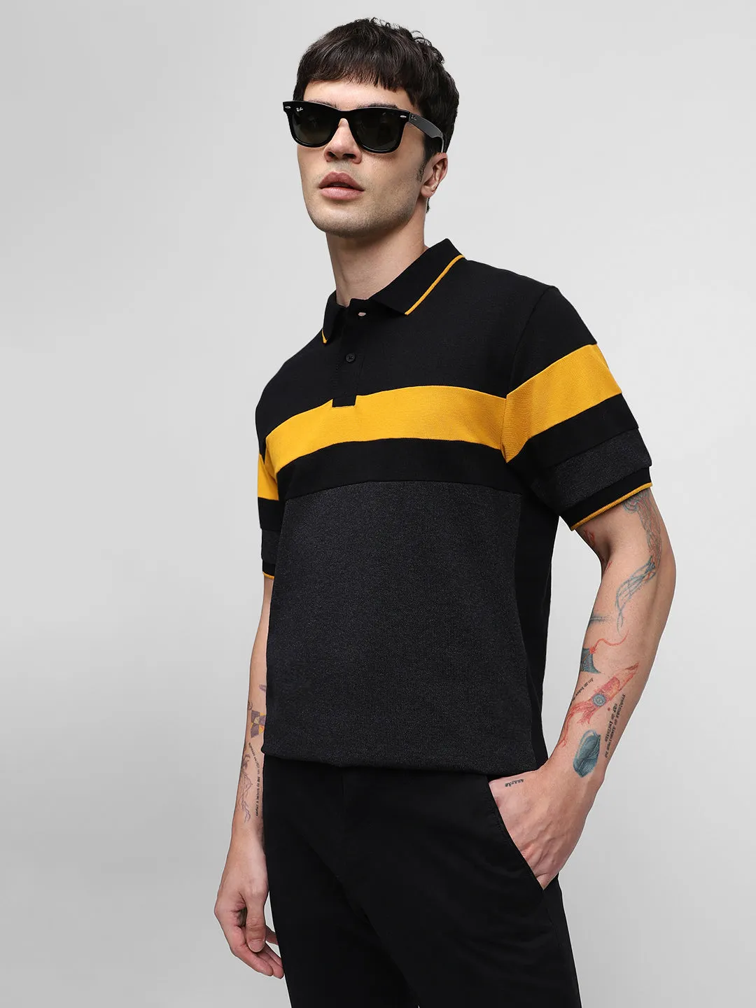 Men's Shirt Collar Relaxed Fit Solid White Shirt