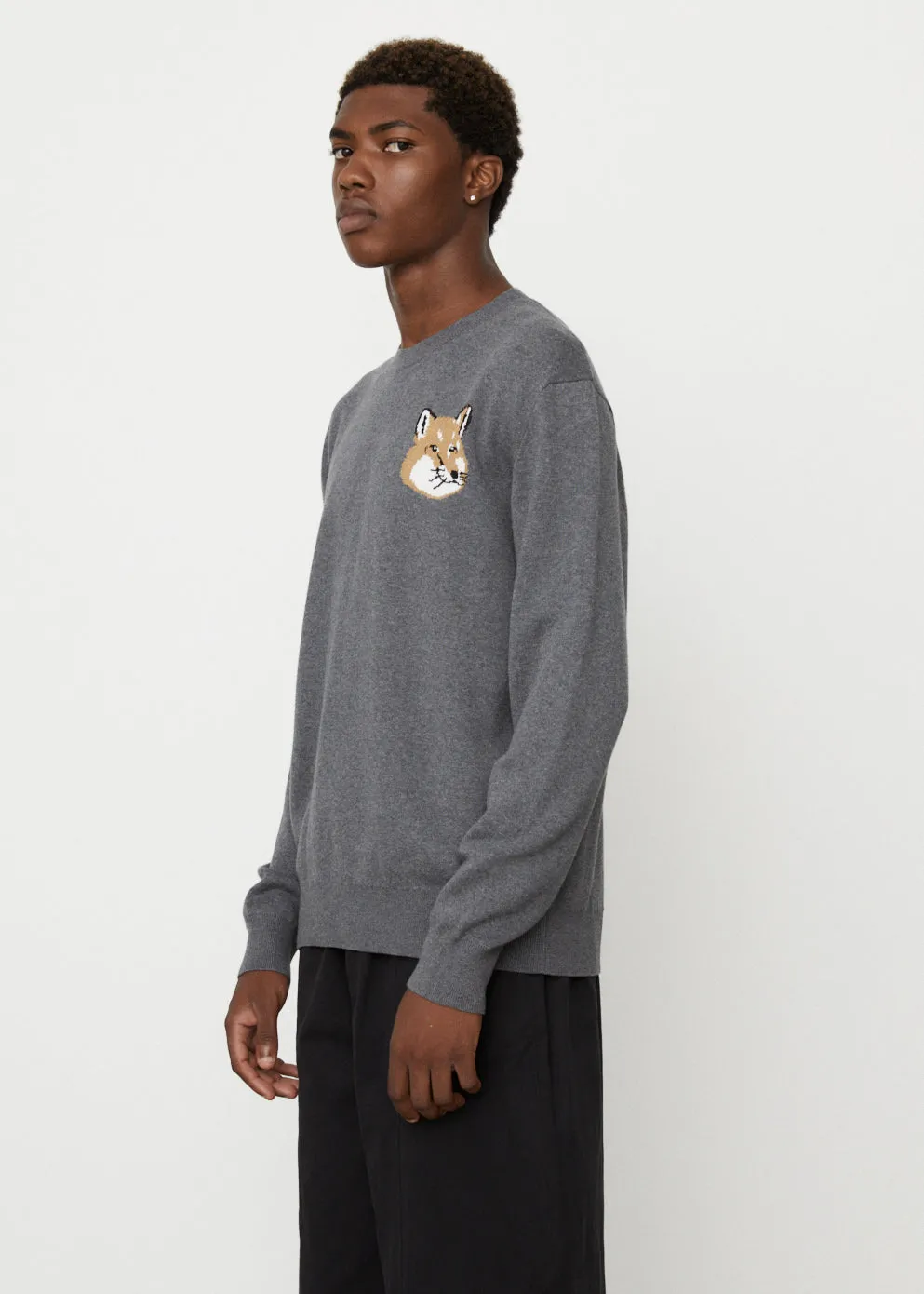 Mini Fox Head Intarsia Comfort Jumper