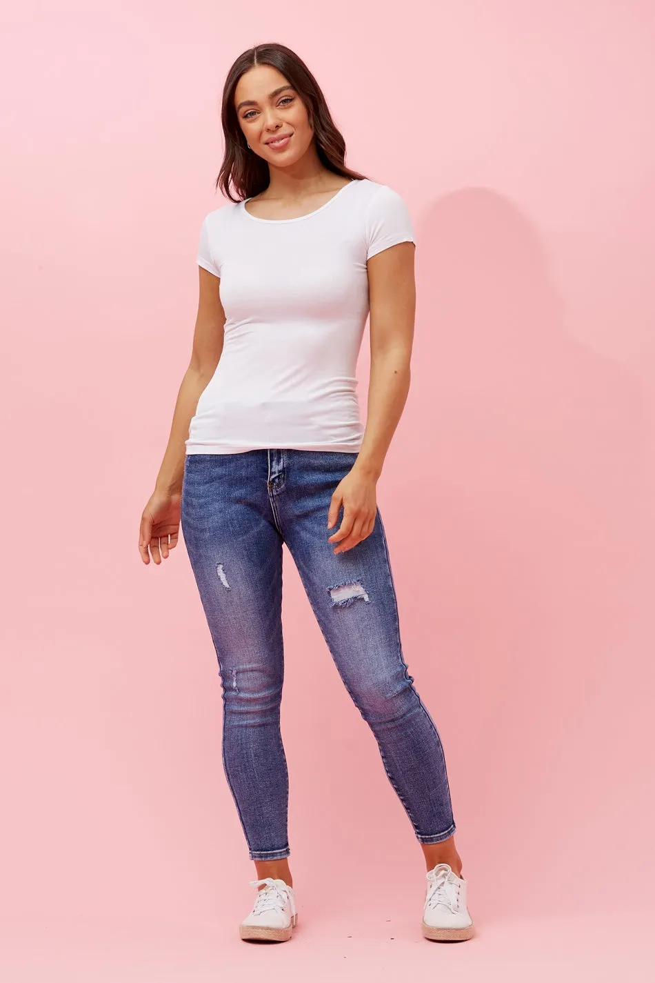 NATALIE SOLID T-SHIRT