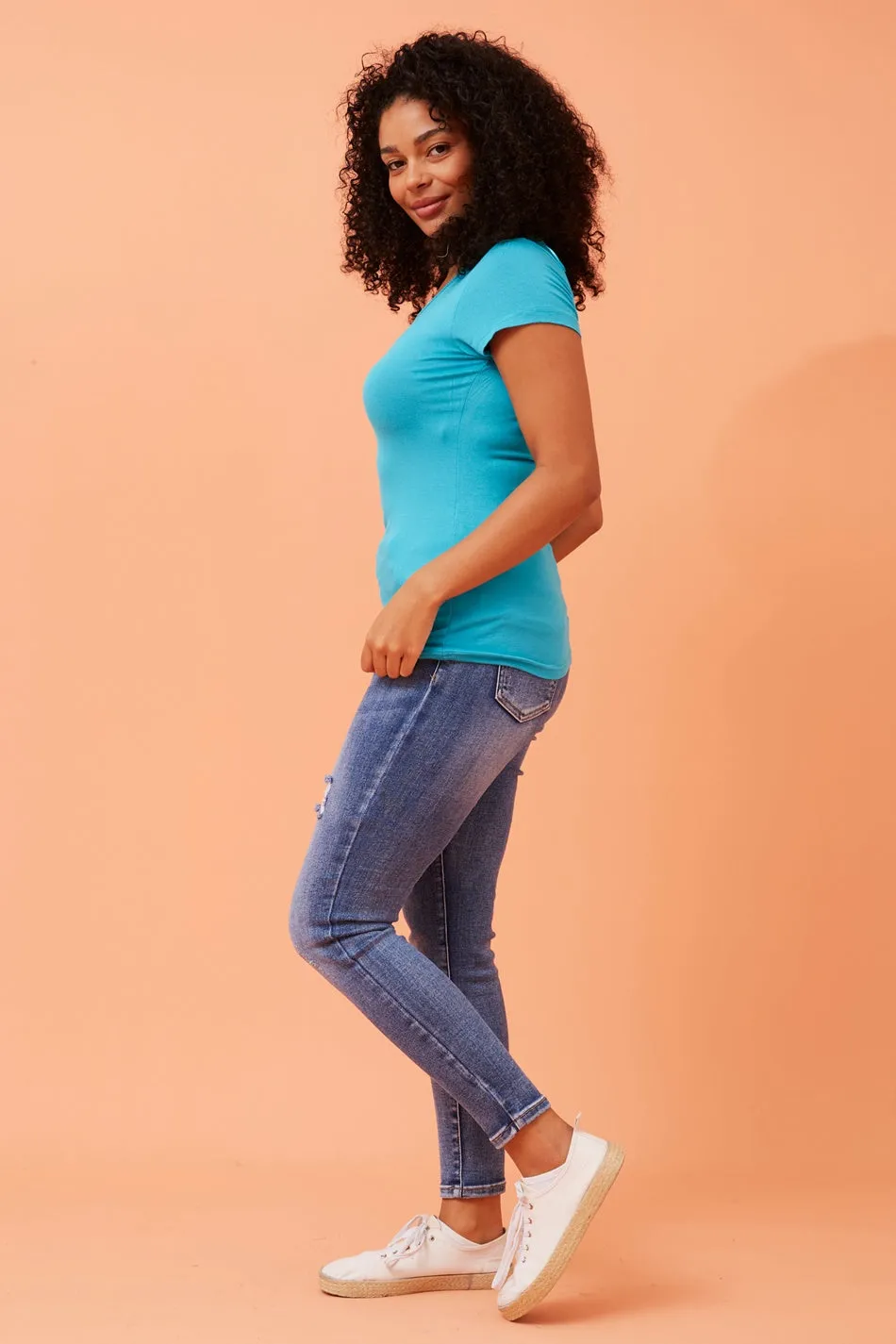 NATALIE SOLID T-SHIRT