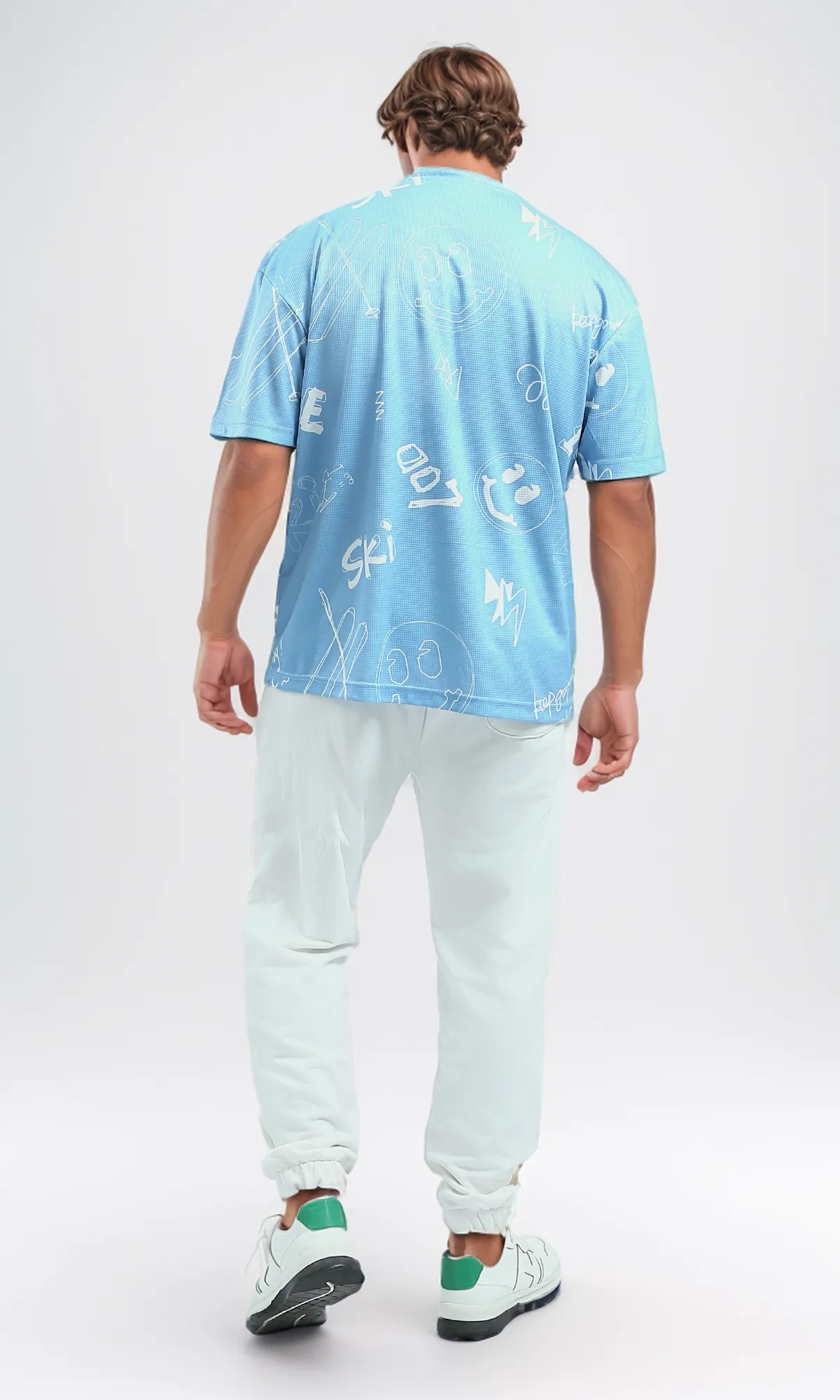O182817 Summer Patterned Tee Elbow-Sleeves
