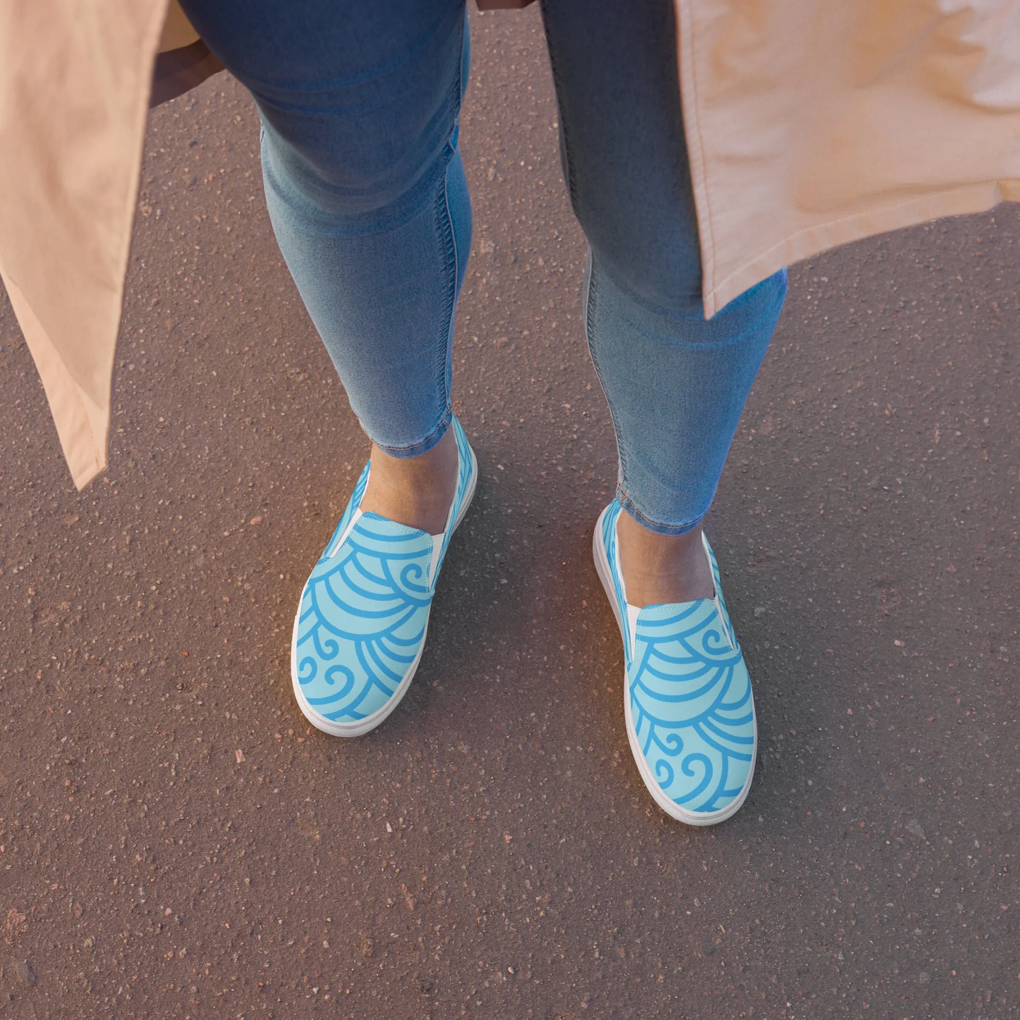 OCEAN BLUE Women’s slip-on canvas shoes