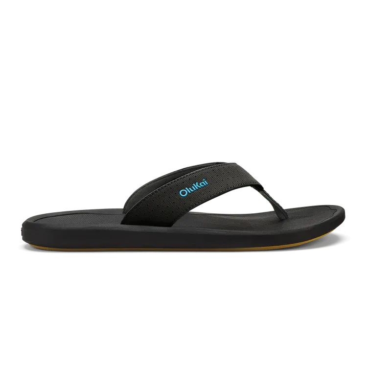 Olukai Ki‘i Lava Rock/Bold Blue Men’s Lightweight Beach Sandals