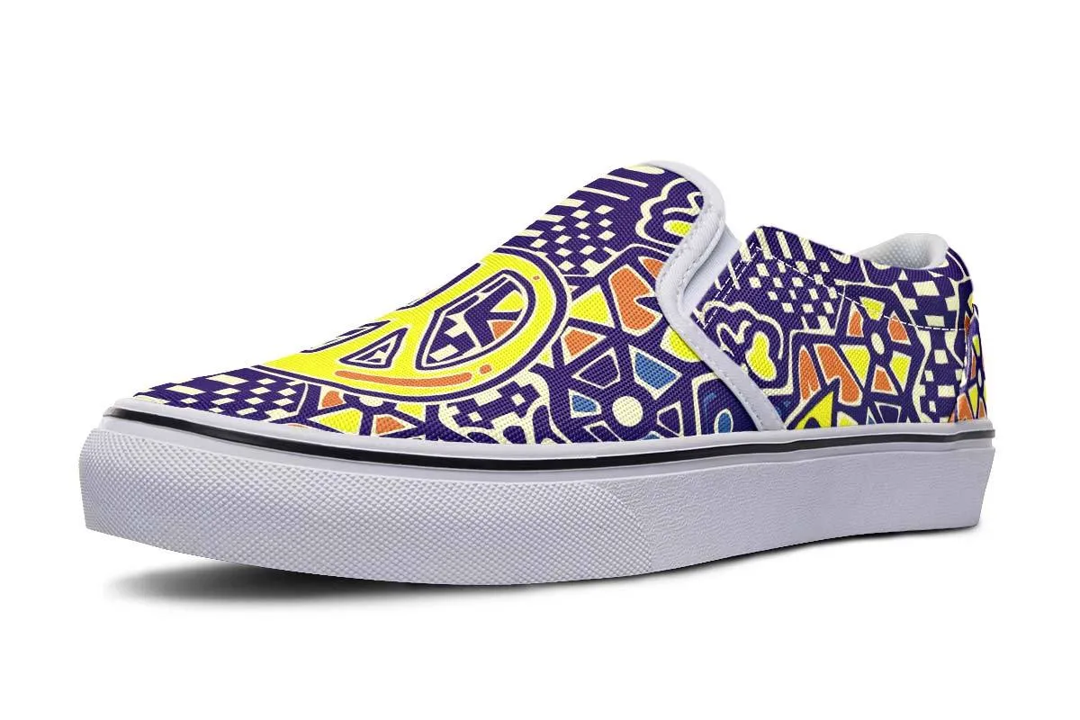 Peace Abstract Checkered Yellow