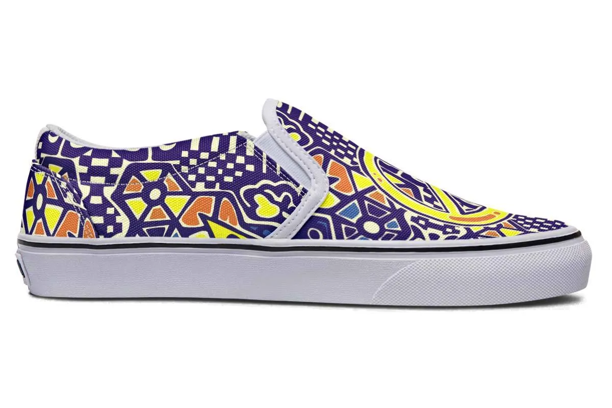 Peace Abstract Checkered Yellow