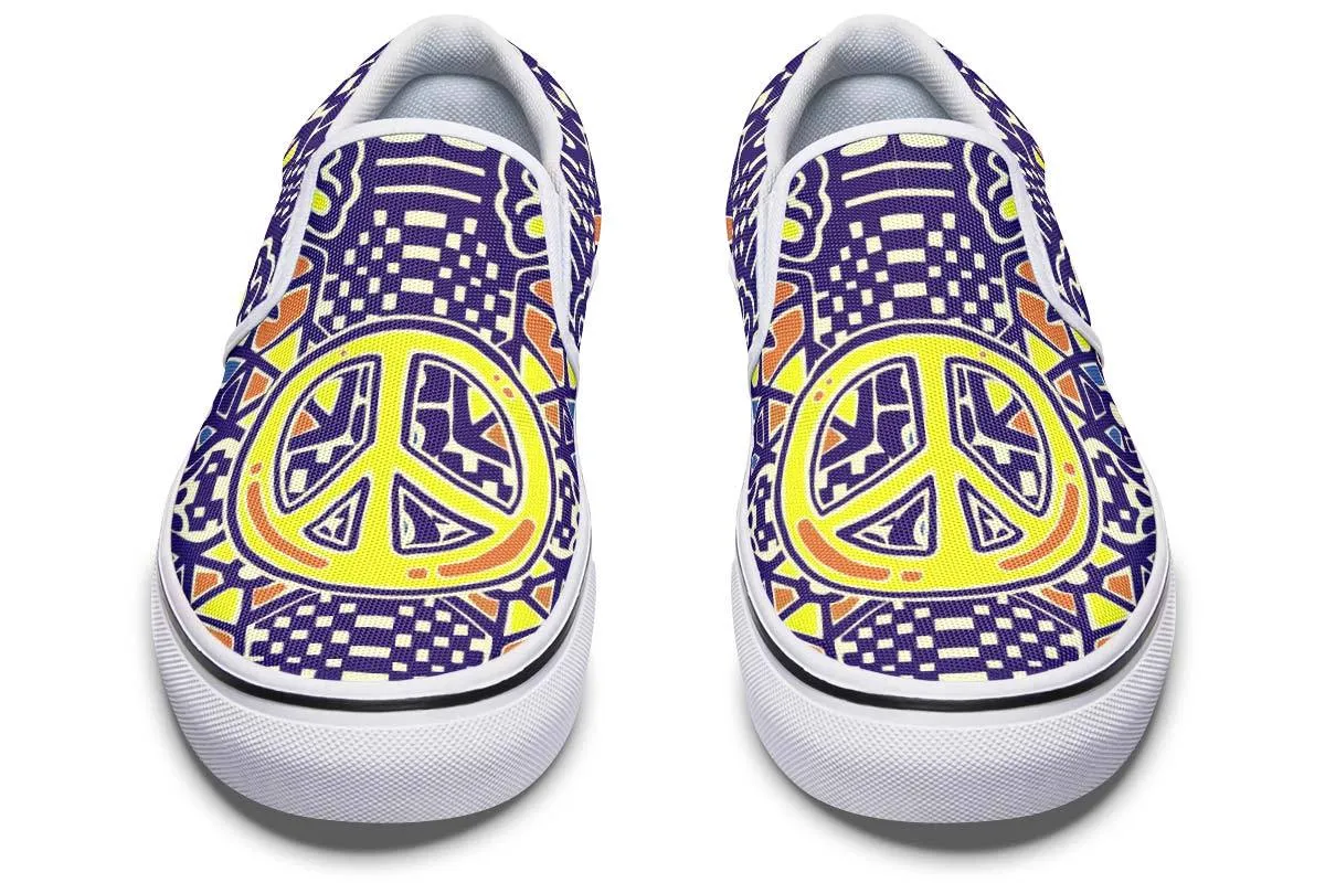 Peace Abstract Checkered Yellow