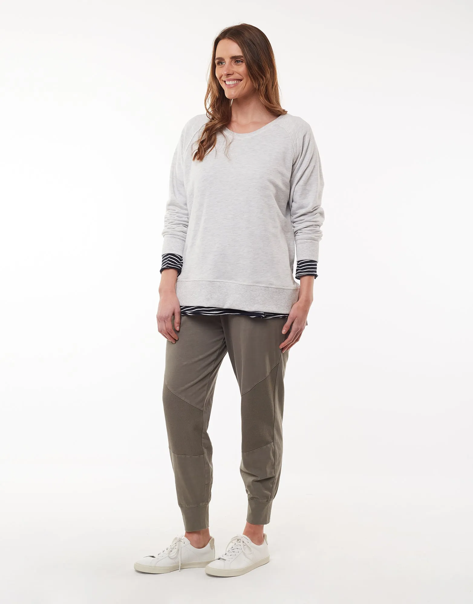 Plus Size Elm Fundamental Sydney Crew - Silver Grey