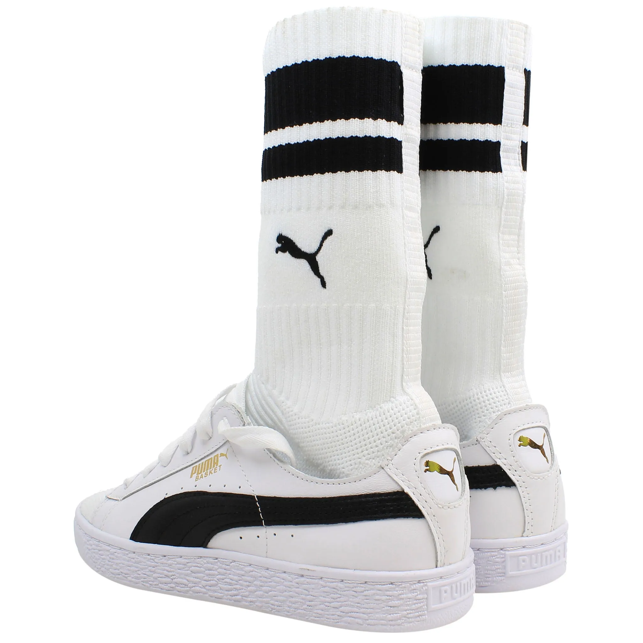 Puma Basket Sock Style Womens White Trainers