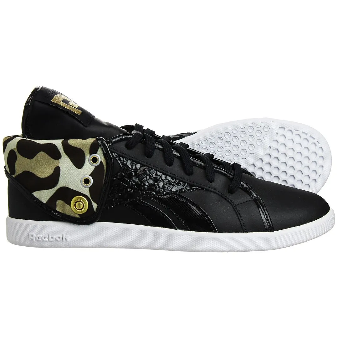 Reebok Top Down Snaps Womens Black Trainers