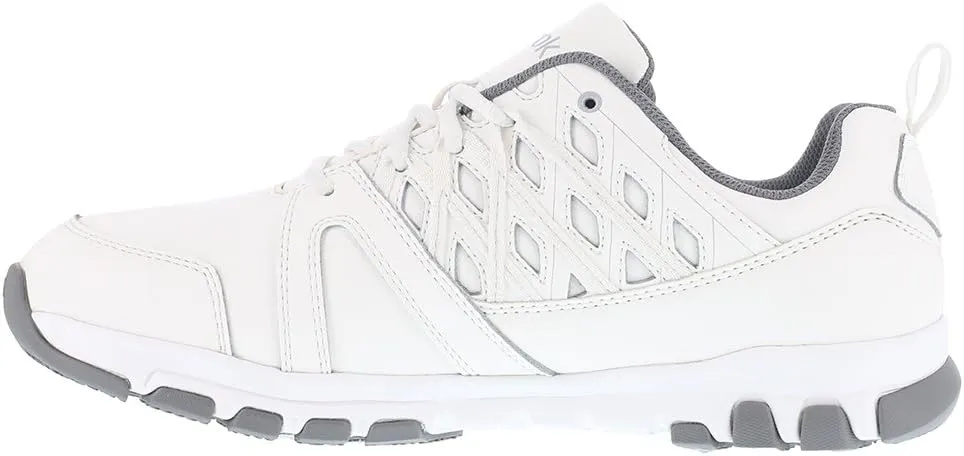 Reebok Work Men's RB4015 Sublite Athletic Soft Toe Work Shoe Black with Grey Trim Safety
