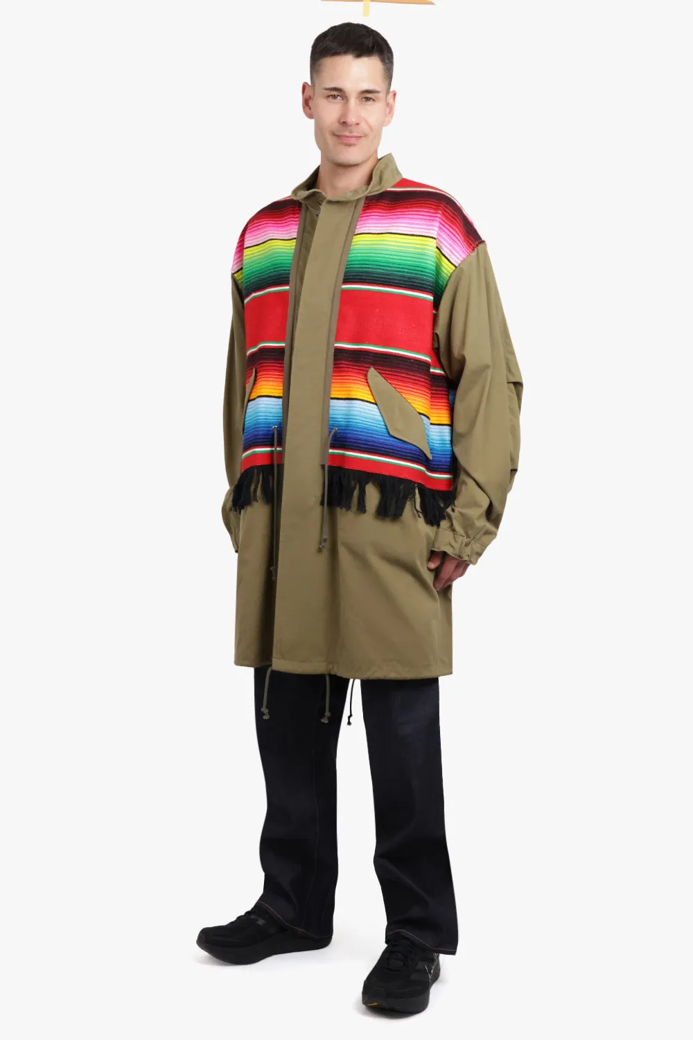 RELAXED PARKER JACKET WITH STRIPE OVERLAY