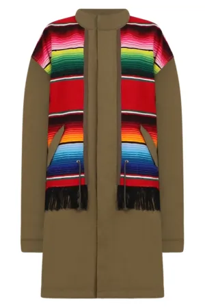 RELAXED PARKER JACKET WITH STRIPE OVERLAY