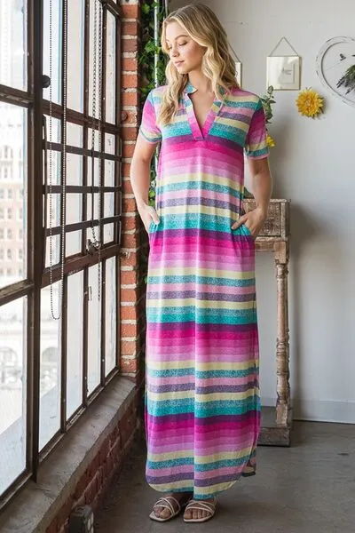 Relaxed Vibes Striped Maxi Dress