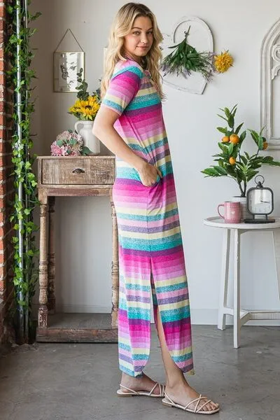 Relaxed Vibes Striped Maxi Dress