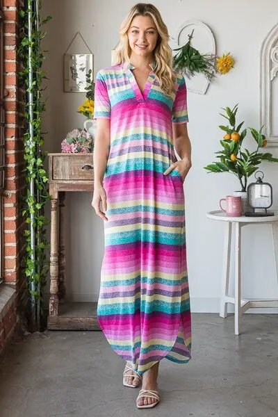 Relaxed Vibes Striped Maxi Dress