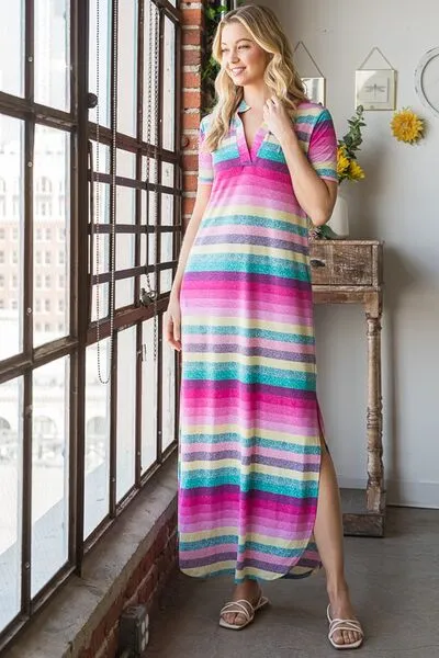 Relaxed Vibes Striped Maxi Dress