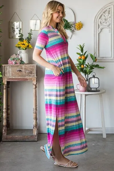Relaxed Vibes Striped Maxi Dress