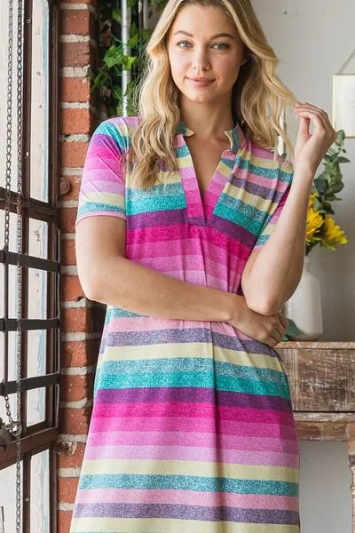 Relaxed Vibes Striped Maxi Dress