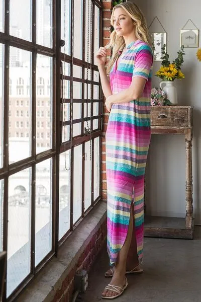 Relaxed Vibes Striped Maxi Dress