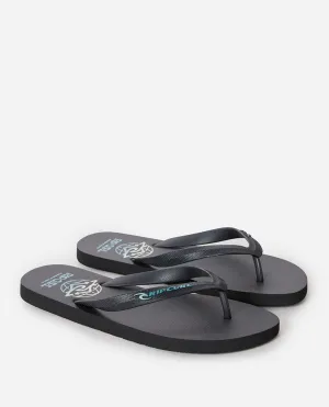 Salt Water Culture Bloom Open Toe - Washed Black