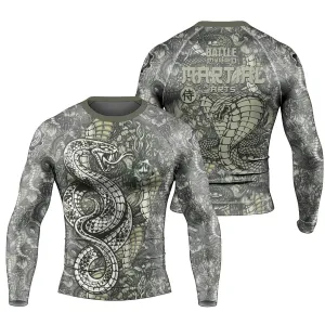 Samurai Cobra And Dragon Long Sleeve Rash Guard