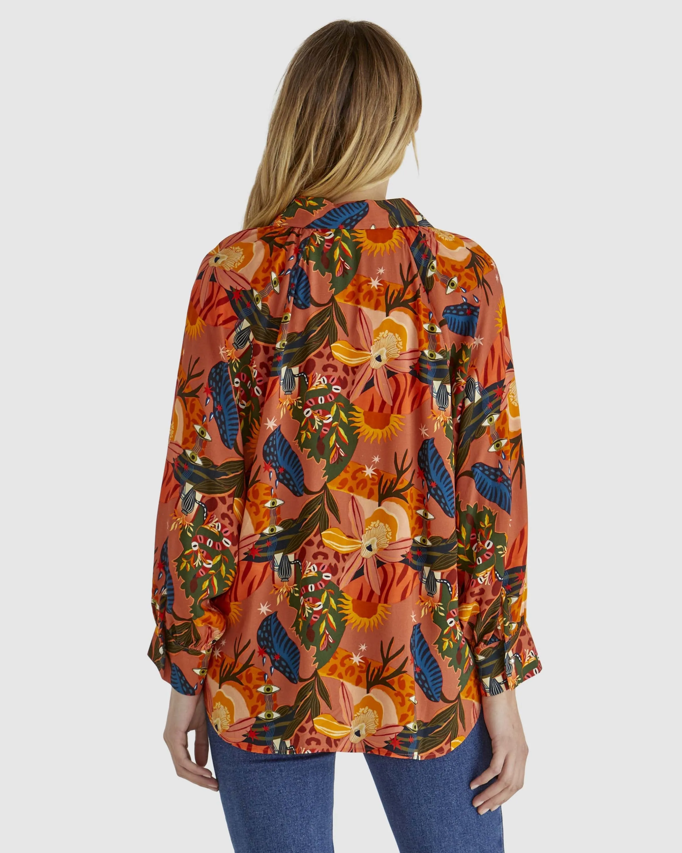 Sass Zelda Top Desert Print