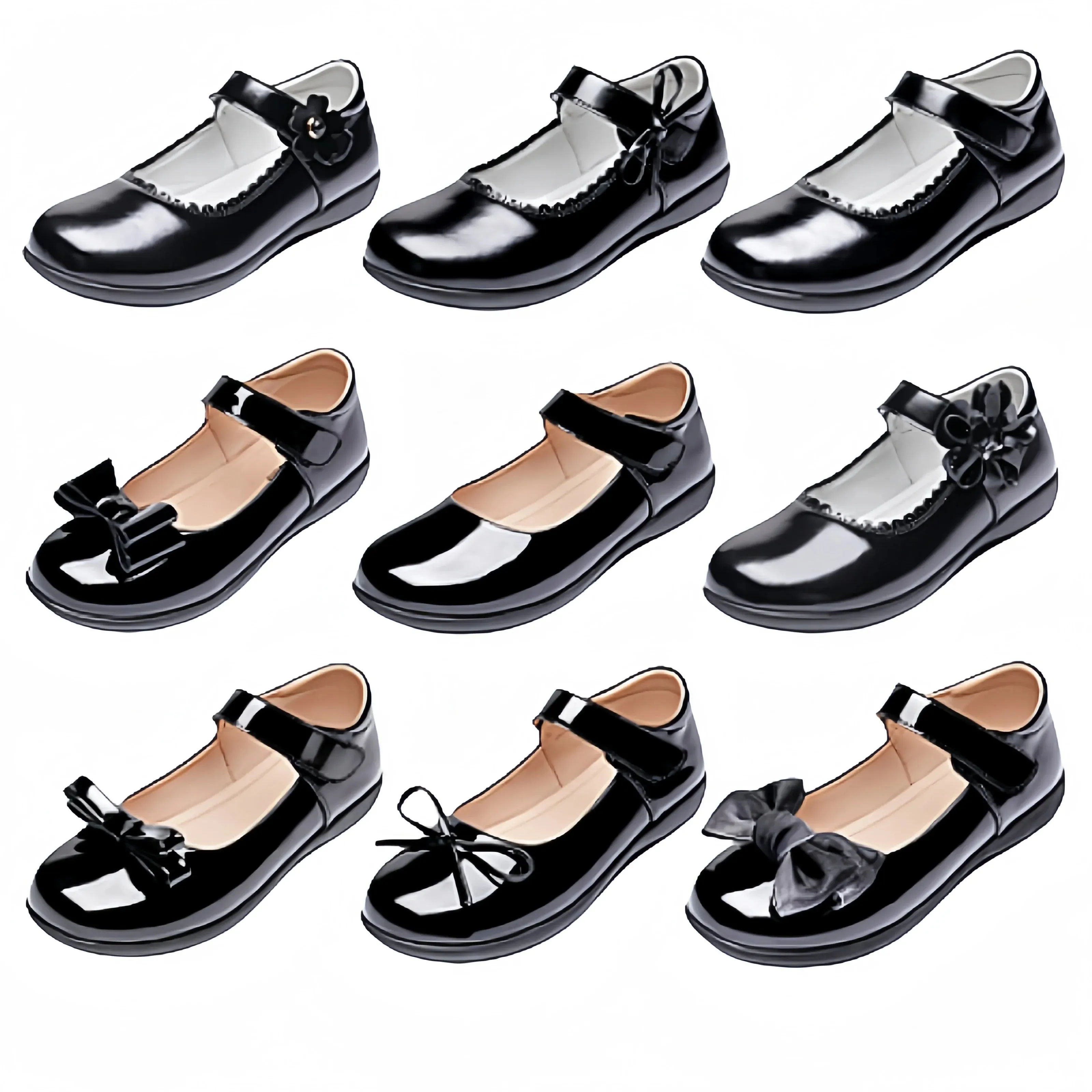 School Girls Leather Shoes | Dance Flats | School Performance Shoes
