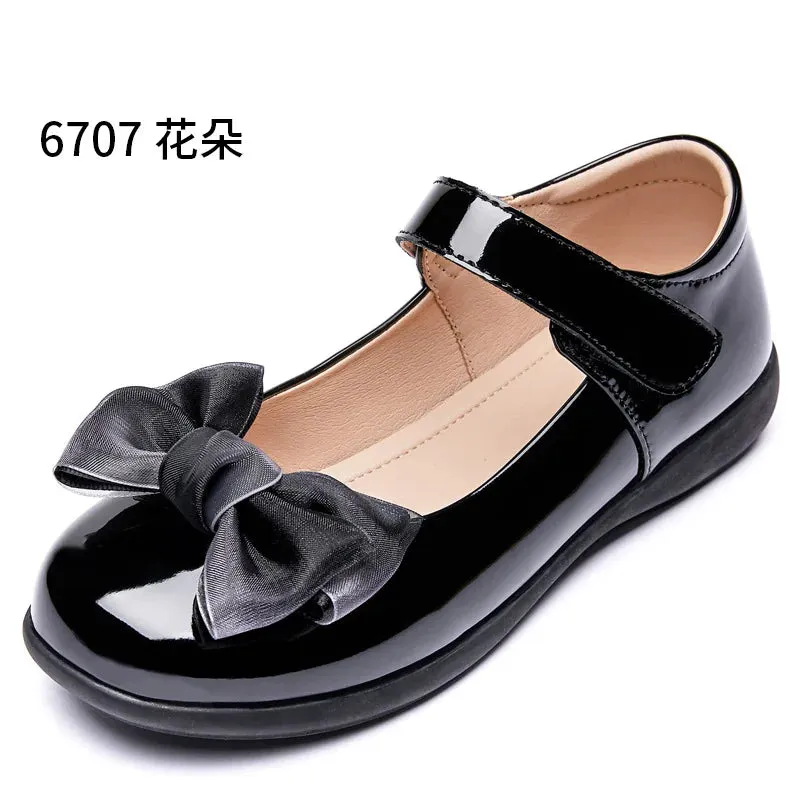 School Girls Leather Shoes | Dance Flats | School Performance Shoes