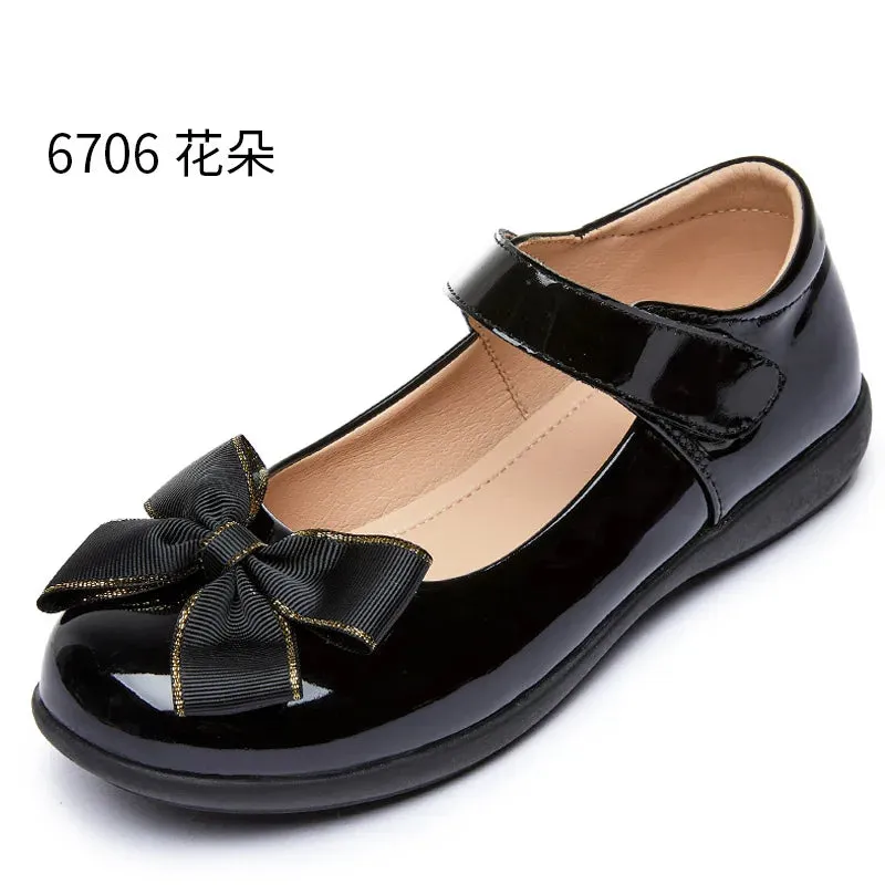 School Girls Leather Shoes | Dance Flats | School Performance Shoes