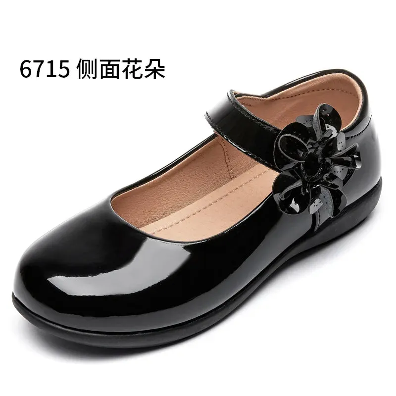 School Girls Leather Shoes | Dance Flats | School Performance Shoes